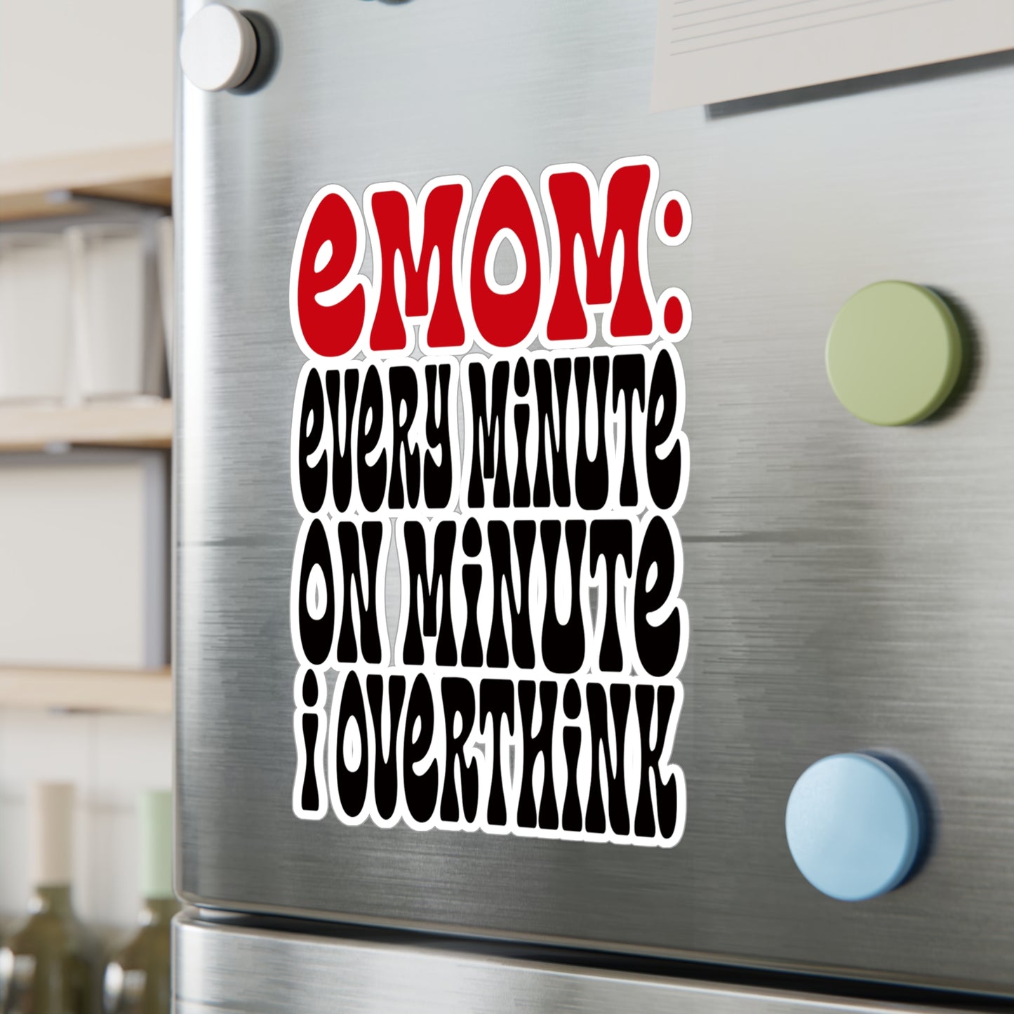 EMOM Overthinking Sticker – Sarcastic Vinyl Decal for Healing Humor
