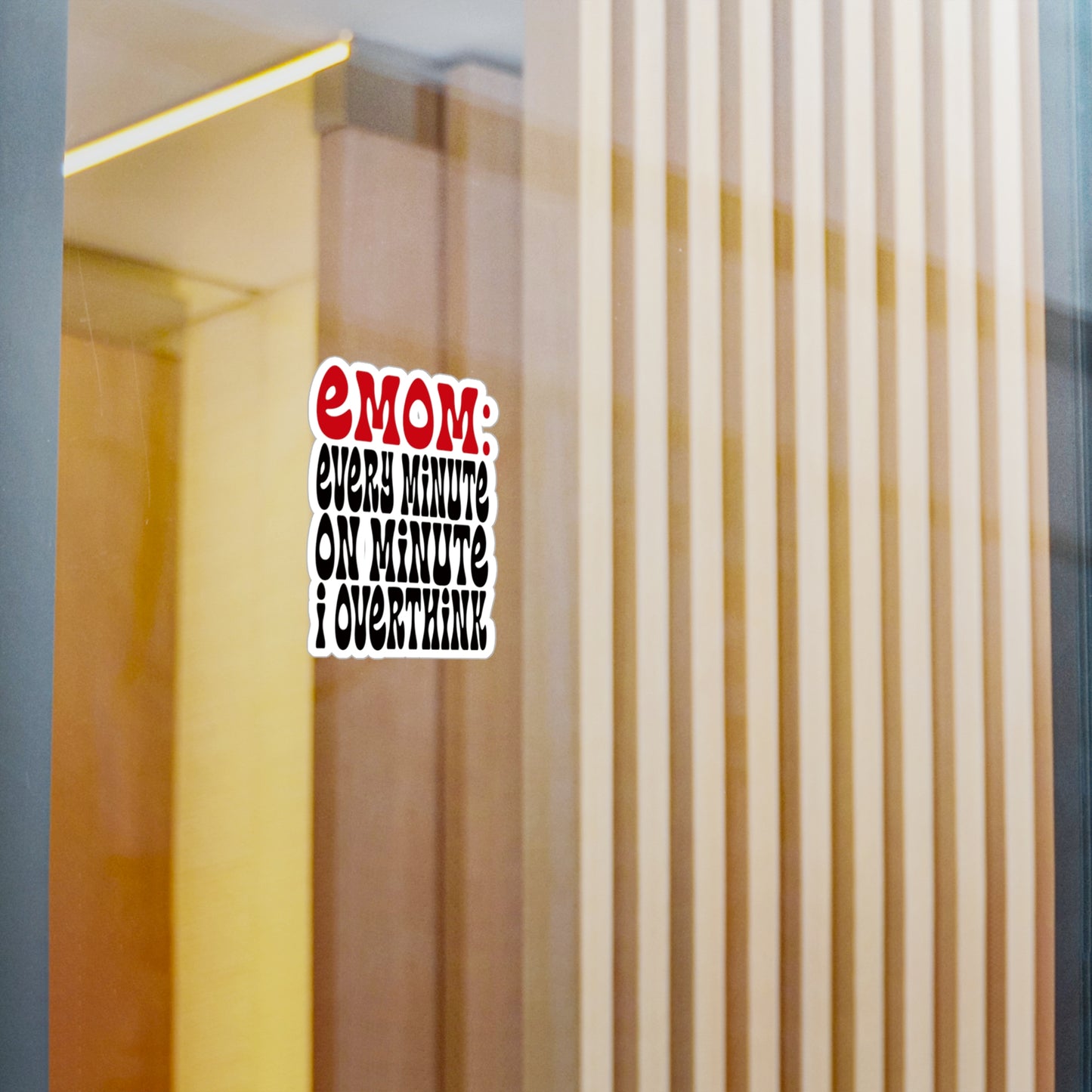 EMOM Overthinking Sticker – Sarcastic Vinyl Decal for Healing Humor