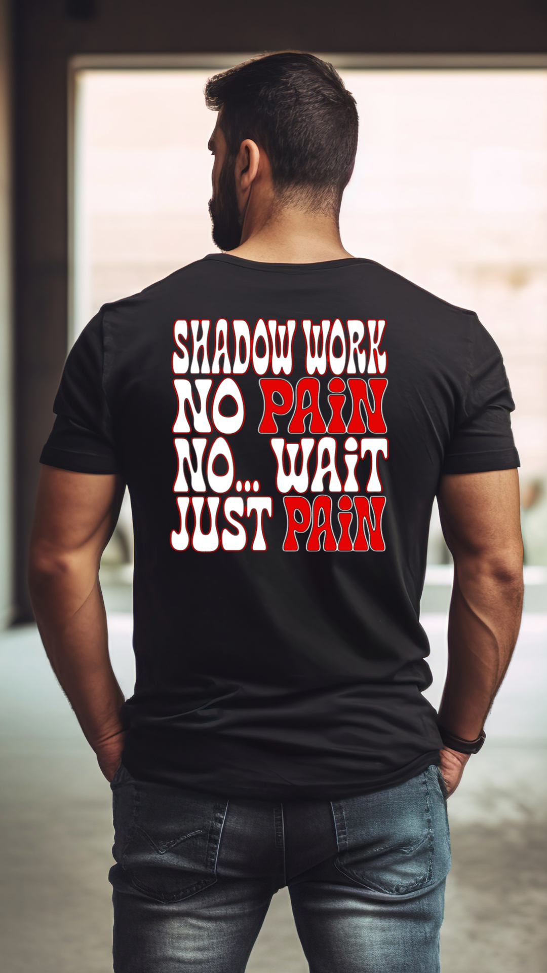 No Pain… Just Pain T-Shirt – Sarcastic Shadow Work Tee for Emotional Lifters