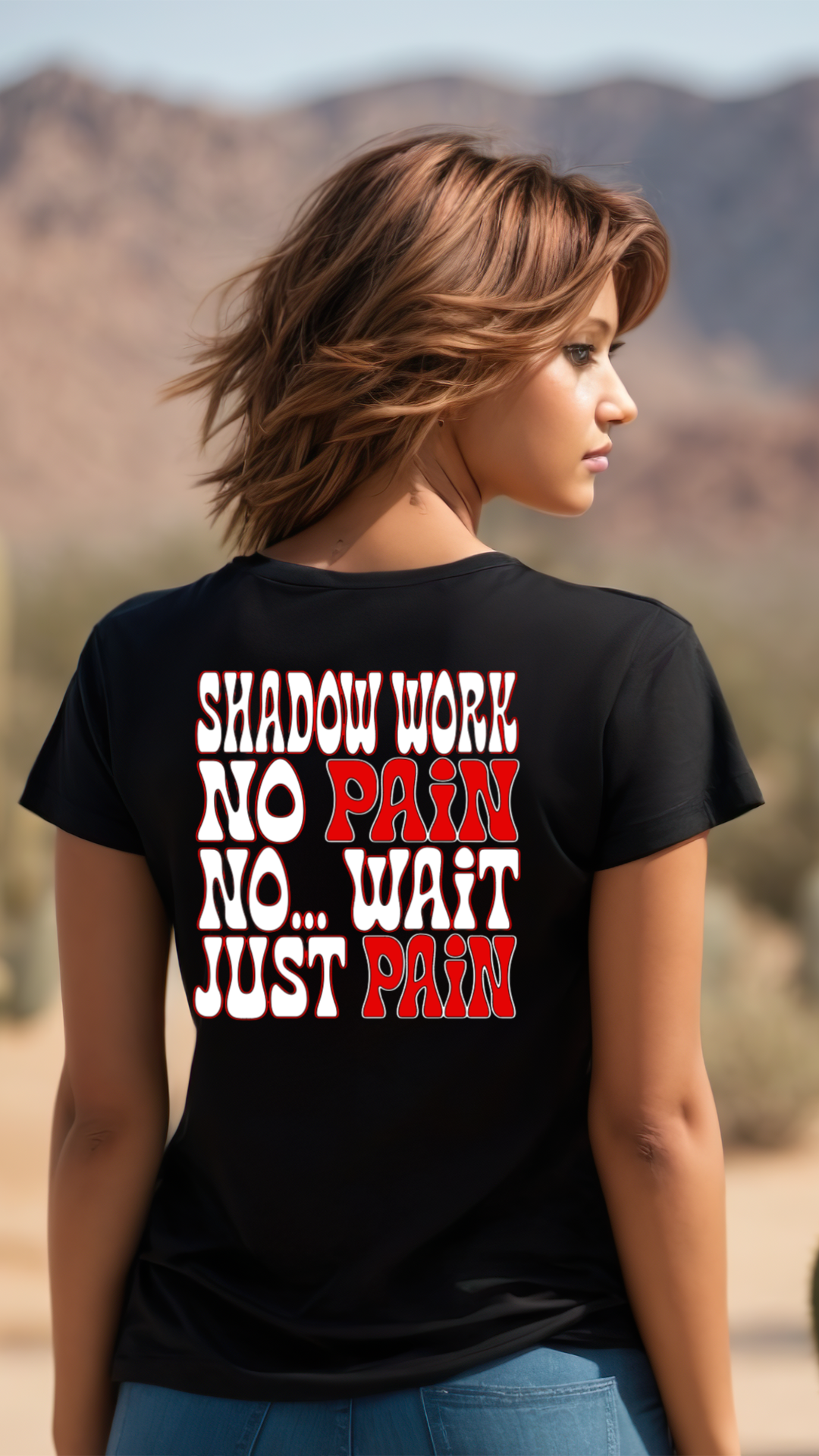 No Pain… Just Pain T-Shirt – Sarcastic Shadow Work Tee for Emotional Lifters
