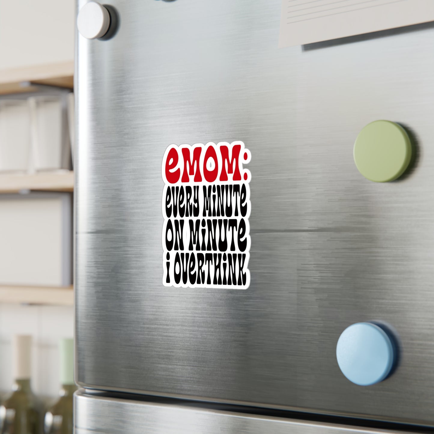 EMOM Overthinking Sticker – Sarcastic Vinyl Decal for Healing Humor