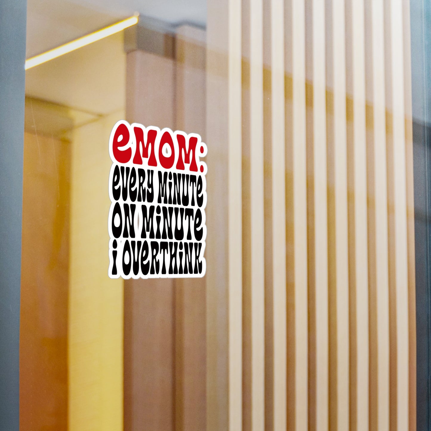 EMOM Overthinking Sticker – Sarcastic Vinyl Decal for Healing Humor