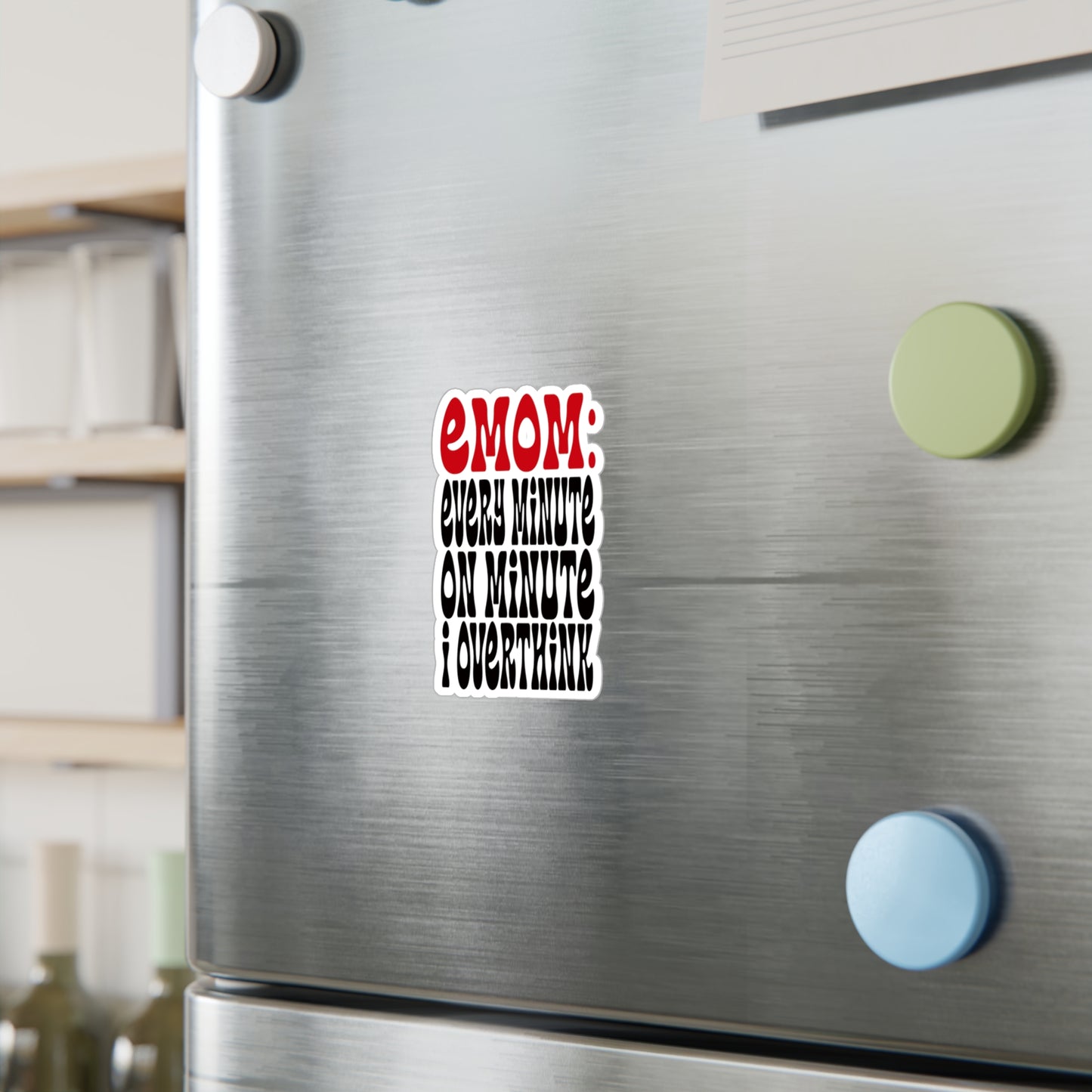 EMOM Overthinking Sticker – Sarcastic Vinyl Decal for Healing Humor
