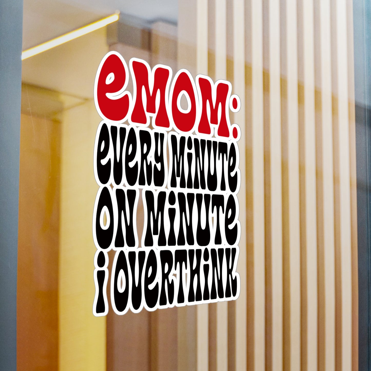 EMOM Overthinking Sticker – Sarcastic Vinyl Decal for Healing Humor