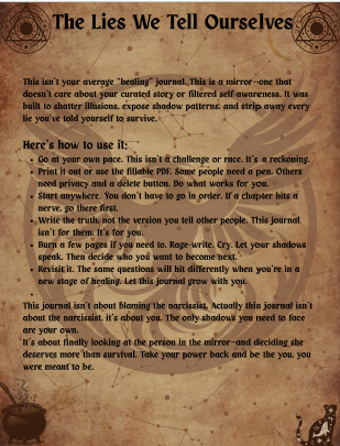 The Lies We Tell Ourselves. (The Shadow Work Journal You Didn't Know You Needed)